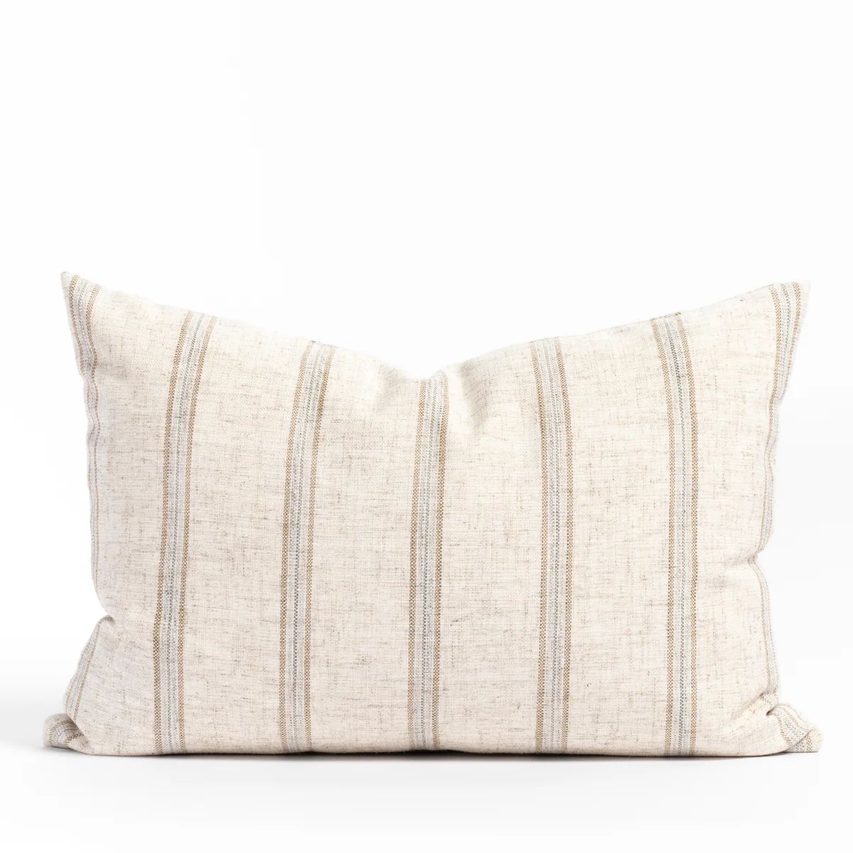 Yarmouth Stripe 14x20 Lumbar Pillow, Sandstone | Tonic Living