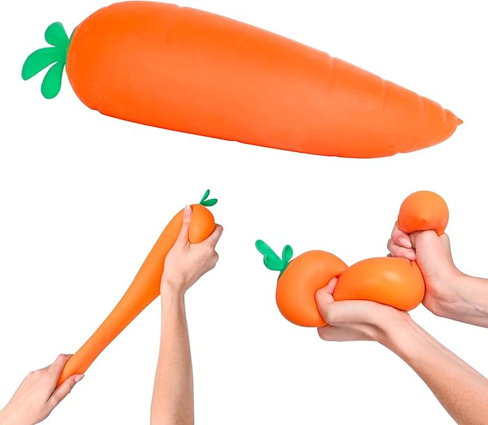 Toymendous Squishy Carrot – Jumbo 11.5 Inch Squishy Vegetable | Giant Stress Relief Toy | Fidge... | Amazon (US)