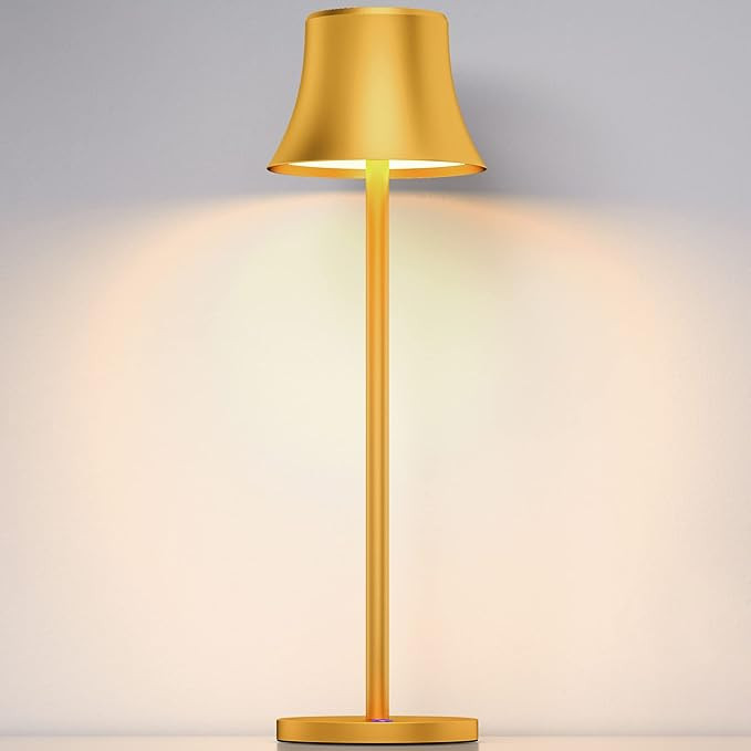 JALVDE Battery Powered Table Lamp, Rechargeable Cordless LED Desk Lamp Minimalist 5000mAh Battery... | Amazon (US)