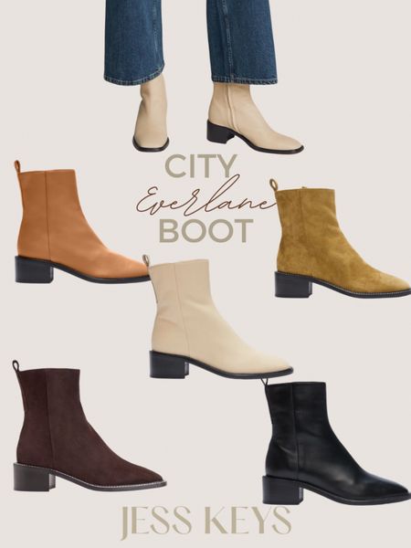 Everlane city boot. I just got the white and love the “cool girl” vibes it adds to even the simplest outfit! Really comfortable and a great heel height. Comes in lots of colors! TTS. 

Boots, white boot, winter shoes, winter boots

#LTKSeasonal #LTKshoecrush