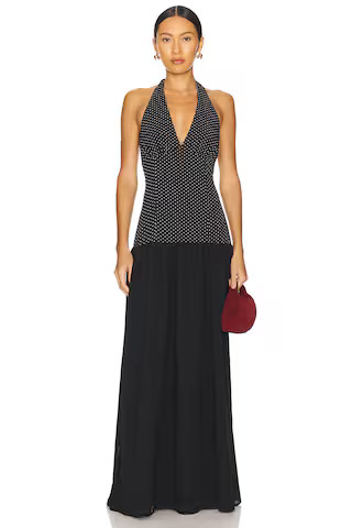 MORE TO COME Lile Maxi Dress in Black Polka Dot from Revolve.com | Revolve Clothing (Global)