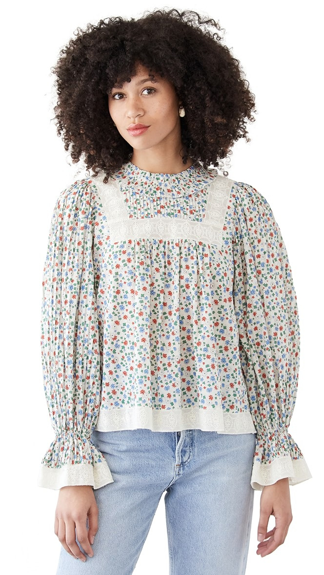 Bubbie Ditsy Long Sleeve Top | Shopbop