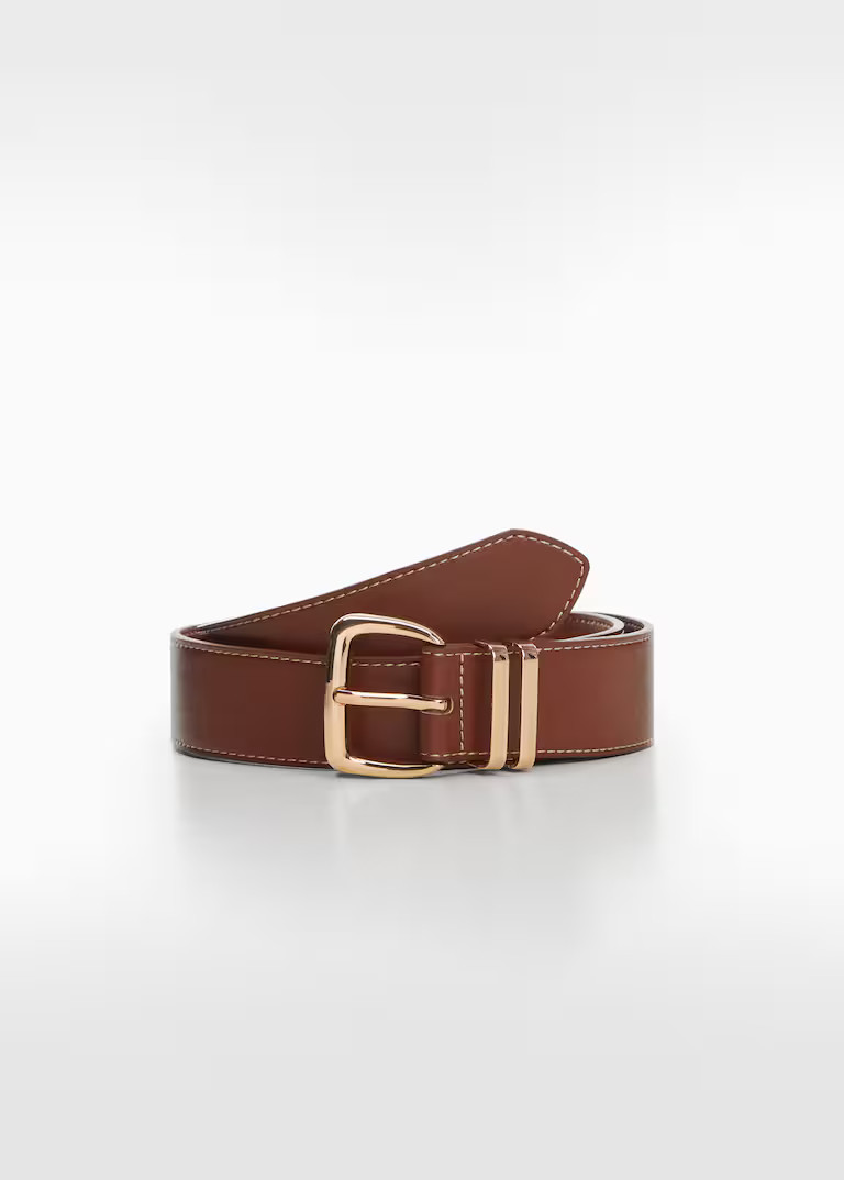 Square buckle belt -  Women | Mango United Kingdom | MANGO (UK)