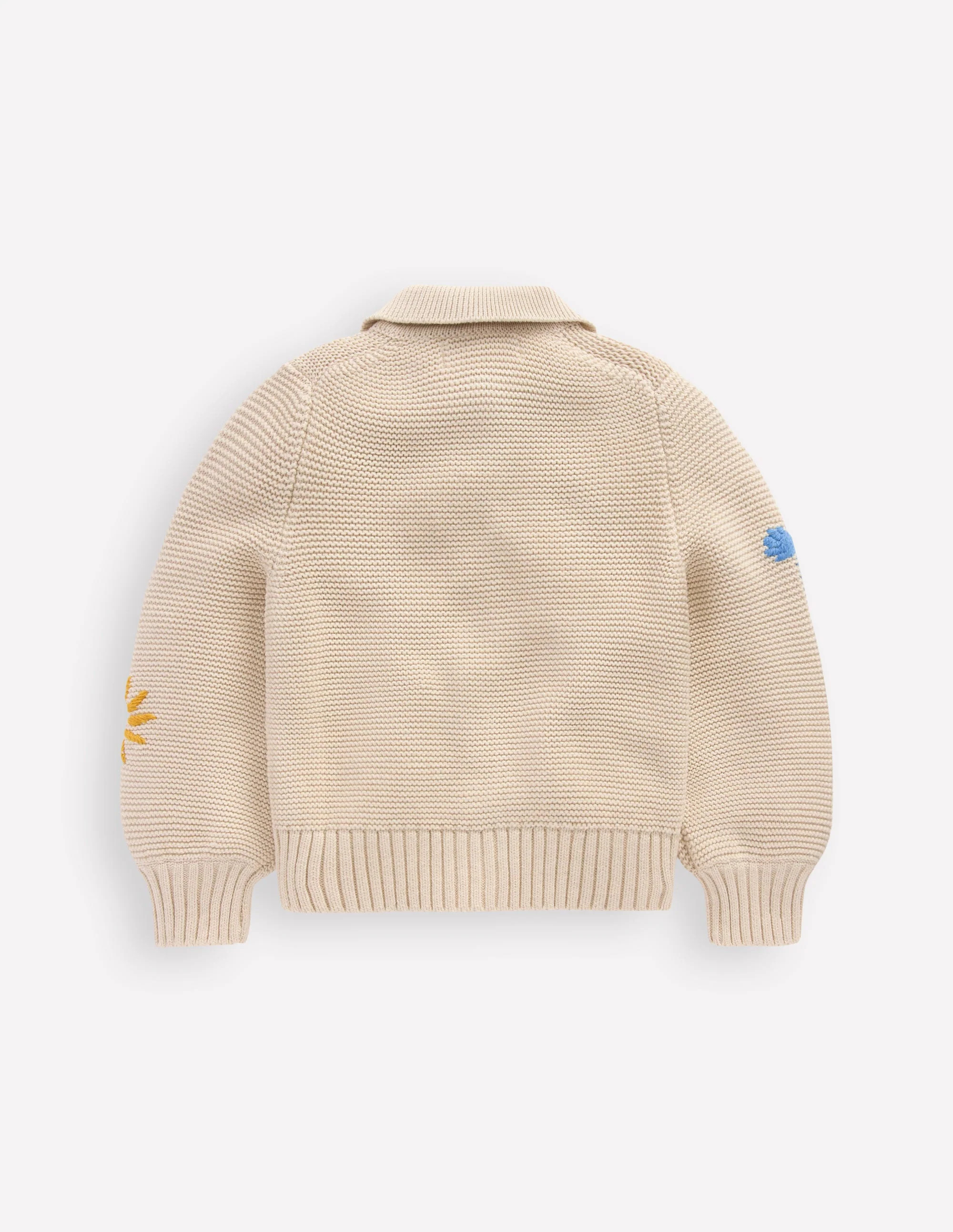 Collared Cardigan-Ecru Marl | Boden UK