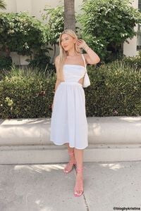 Poplin Cutout Fit & Flare Midi Dress | Forever 21 (US)