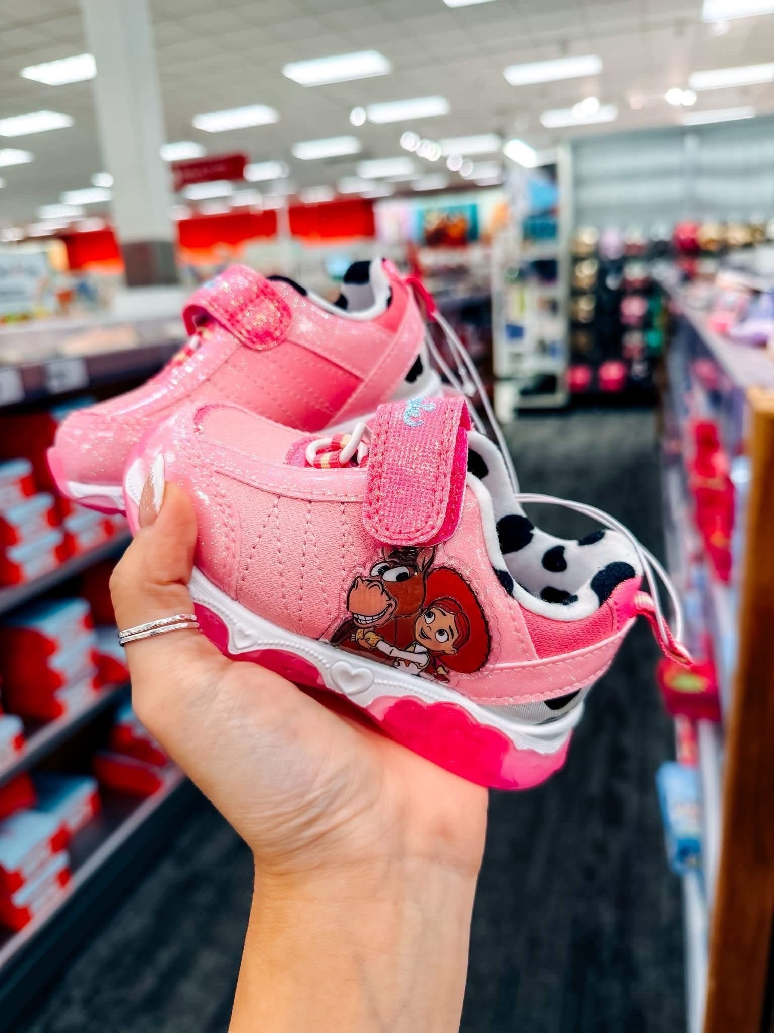 These Toy Story toddler light-up sneakers at Target are the cutest! 🤠✨ Jessie, Bullseye, pink sparkle, AND they light up… I don’t think they’ll stay in stock for long. 💖

#TargetFinds #ToyStory #ToddlerStyle #DisneyFinds #KidsShoes #TargetKids #BackToSchool