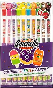 Colored Smencils - Patented Gourmet Scented Colored Pencils made from Recycled Newspapers, 10 Cou... | Amazon (US)