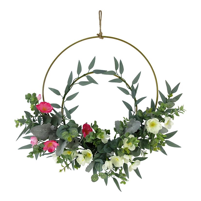 Sonoma Goods For Life® Double Wire Flower & Eucalyptus Wreath | Kohl's