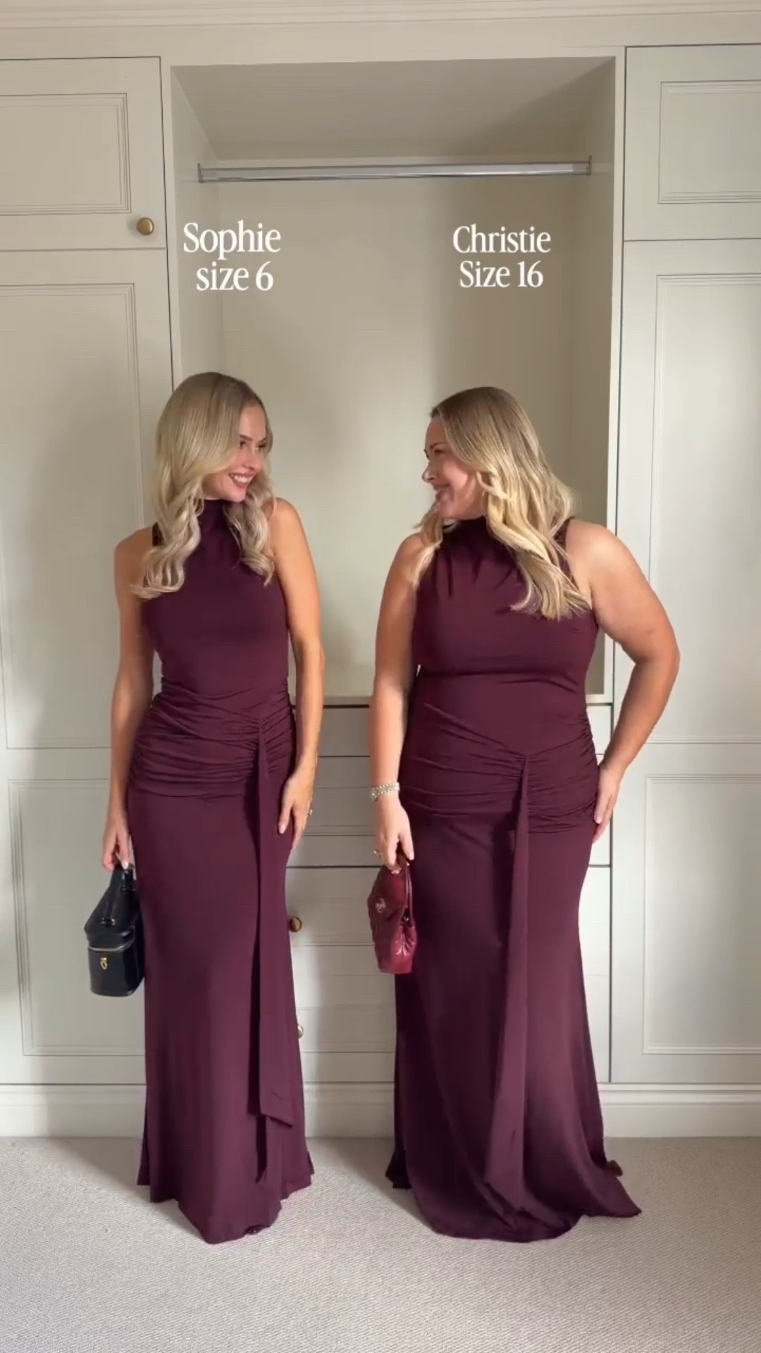 Autumn occasion wear dressing, on a size 6 and 16 👗 ✨

Let us know your favourite look? ⬇️ 

Occasion dress
Dressy petite friendly brown dress wedding guest