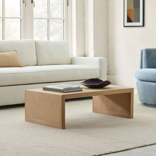 Baldwin Leather Coffee Table (40"–50") | West Elm (US)
