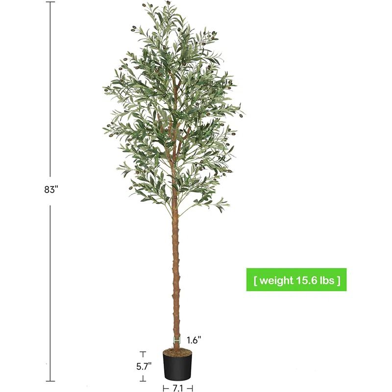83'' Faux Olive Tree Tree in Pot | Wayfair North America
