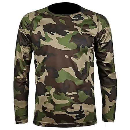 Aimik Hanes Men’S Hunting Camo Shirt Lightweight Camouflage Shirts for Men Long Sleeve Shirt for Fishing Hiking Camping-Green XL | Walmart (US)