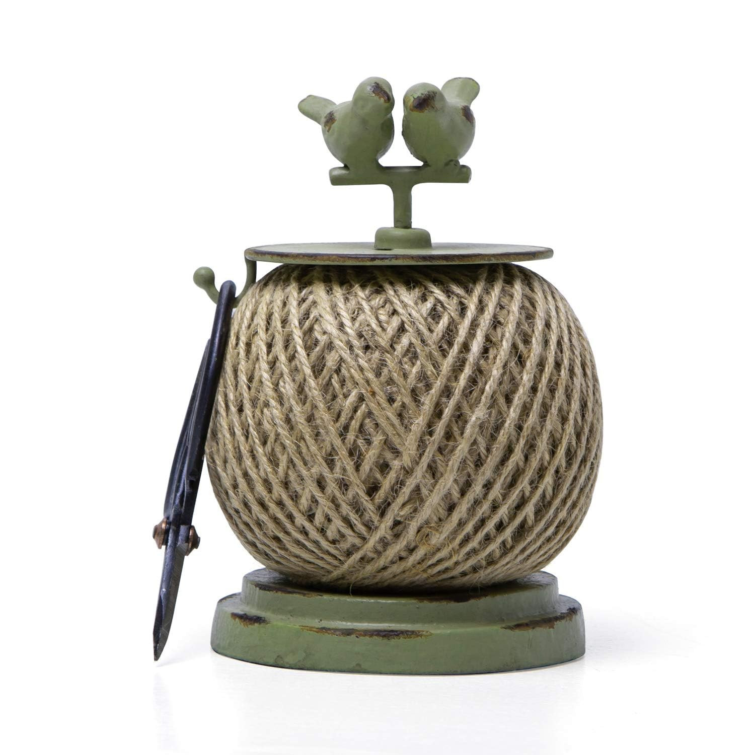 SOFFEE DESIGN Vintage Jute Twine Spool with Scissors Holder Set for Garden Farmhouse Kitchen Anti... | Amazon (US)