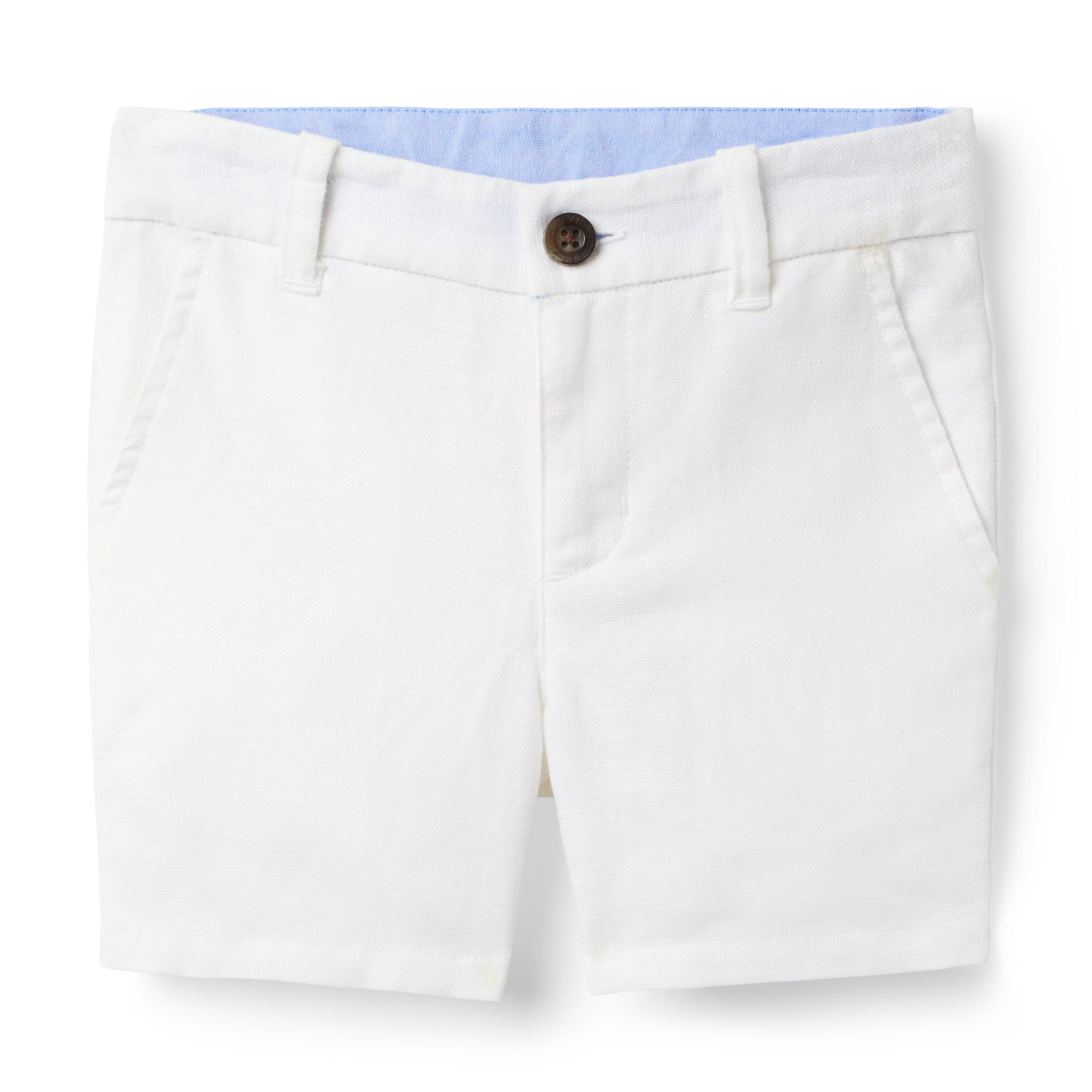 Janie and Jack | Linen-Cotton Short - White / 16 | Janie and Jack