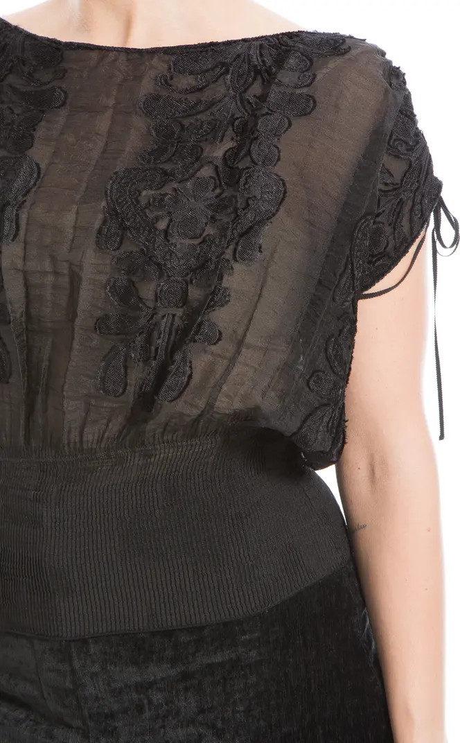 MAX STUDIO Floral Jacquard Tie Shoulder Top | Nordstromrack | Nordstrom Rack