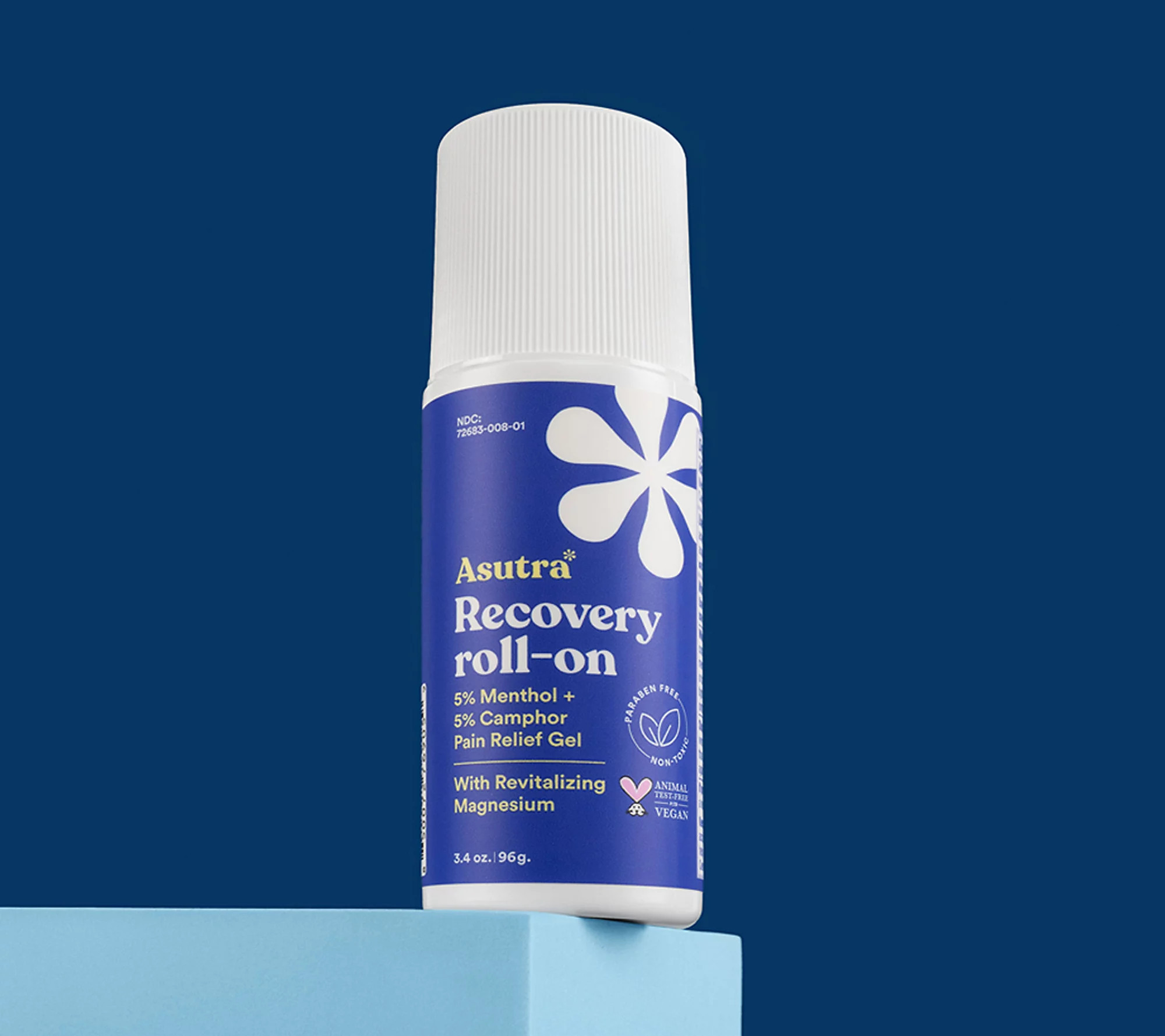 Asutra 3.4oz Roll On Menthol & Magnesium Pain Relief Gel | QVC