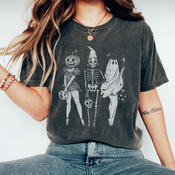 Vintage Halloween Ladies Graphic Tee, Halloween Shirt, Fall Graphic Tee, Cute Halloween Shirt | Jane – Boutique Shopping Deals