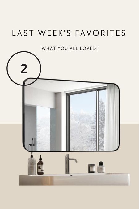 Black bathroom vanity mirror - linking more favs too! 

#LTKHome