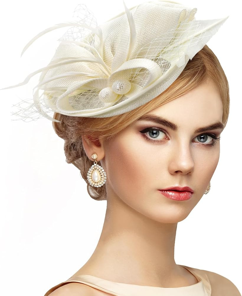 Fascinator Tea Party Hat - 2026 Derby Pillbox Kentucky Hat for Women (7.87x5.9inch) | Amazon (US)