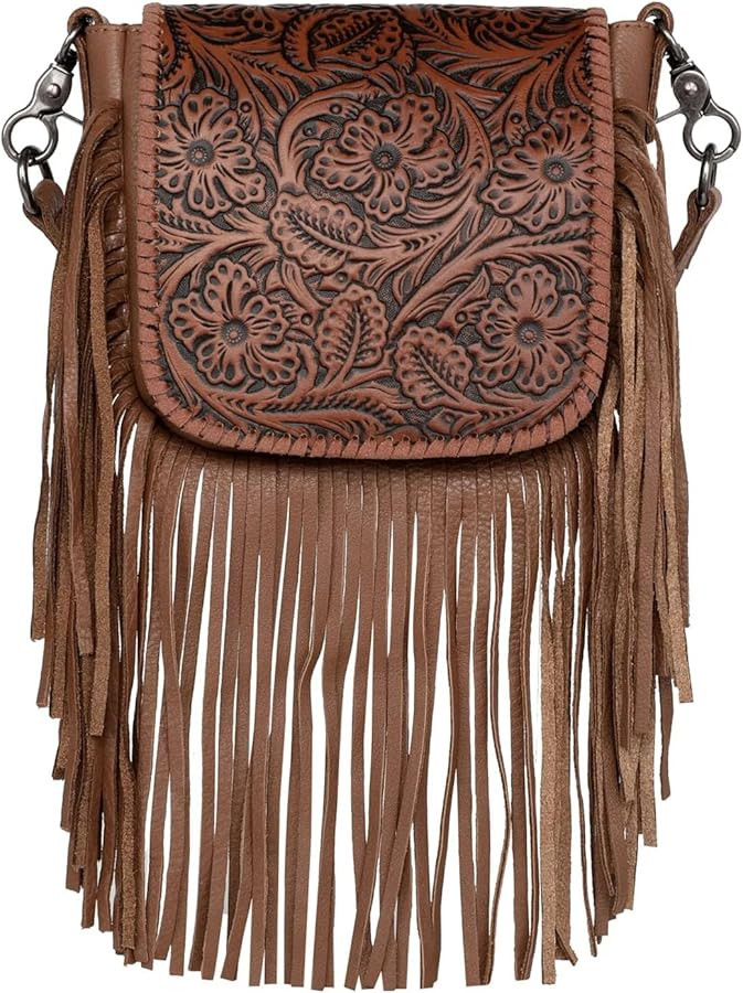 Montana West Handcrafted Leather Bundle - 4 in 1 Clutch Crossbody Belt Bag Coin Pouch Key Fob | Amazon (US)
