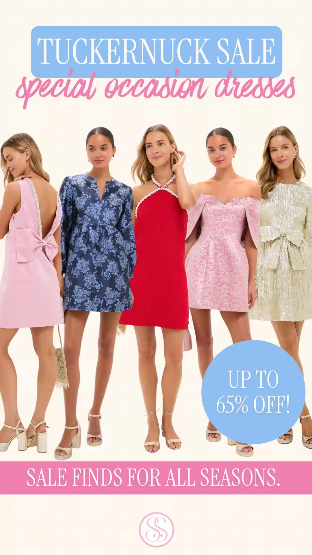 Tuckernuck sale | special occasion dresses | wedding guest dresses | event dresses | dresses under $100

The Tuckernuck sale section is stacked with special occasion dresses right now, and a lot of the best event dresses are marked up to 65% off.

This is the kind of sale edit I would shop by occasion, not season, because there are dresses in here for everything: summer wedding guest dresses, fall wedding guest dresses, winter wedding guest dresses, cocktail dresses, rehearsal dinner dresses, bridal shower dresses, baby shower dresses, holiday party dresses, date night dresses, birthday dresses, graduation guest dresses, and the events that show up on the calendar when you suddenly have nothing to wear.

The best finds are the pieces that still feel special after the sale price: jacquard mini dresses, tweed dresses, bow back dresses, metallic dresses, floral dresses, blue print dresses, red party dresses, pink occasion dresses, polished shift dresses, and statement dresses that look like Tuckernuck without paying full Tuckernuck.

Lots are under $100, which is the part that makes this sale worth checking before sizes disappear.

This is where I’d grab the dress now and assign the event later: weddings, showers, holiday parties, rehearsal dinners, cocktail events, church, country club dinners, vacation dinners, family photos, and every RSVP that needs something pretty but not boring.

Tuckernuck sale, Tuckernuck dresses, Tuckernuck sale dresses, special occasion dress, special occasion dresses, wedding guest dress, wedding guest dresses, wedding guest outfit, summer wedding guest dress, fall wedding guest dress, winter wedding guest dress, cocktail dress, event dress, party dress, holiday dress, holiday party dress, jacquard dress, tweed dress, bow dress, metallic dress, floral dress, rehearsal dinner dress, bridal shower dress, baby shower dress, date night dress, dresses under 100, designer sale finds, preppy dress, feminine dress

#LTKFindsUnder100 #PreppyStyle #Tuckernuck #WeddingGuestDress #WeddingGuestOutfit #PartyDress #LTKParties

#LTKSeasonal #LTKSaleAlert #LTKWedding