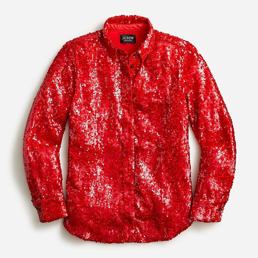 Classic-fit sequin shirt | J.Crew US