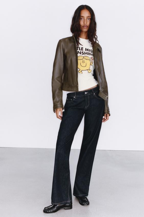 Zara - Trf Low-Rise Wide-Leg Jeans - Dark Indigo - 14 - Woman | Zara UK