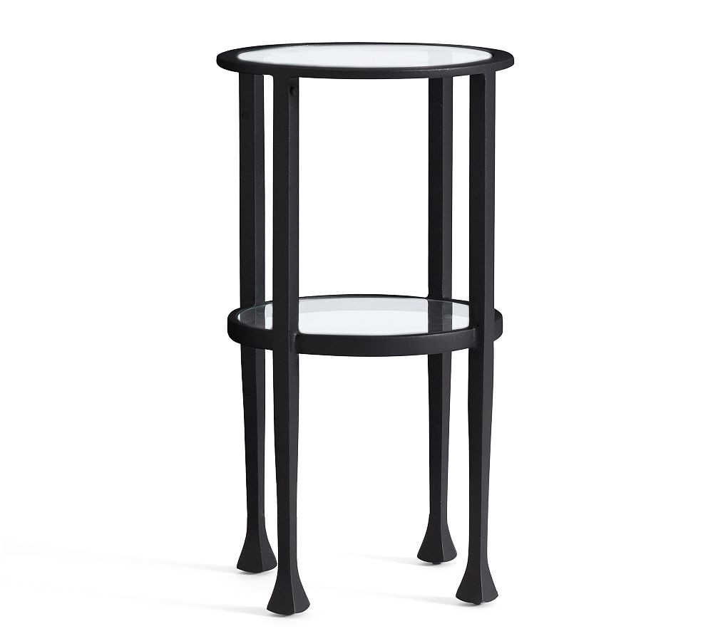 Tanner Round Glass Accent Table (12")