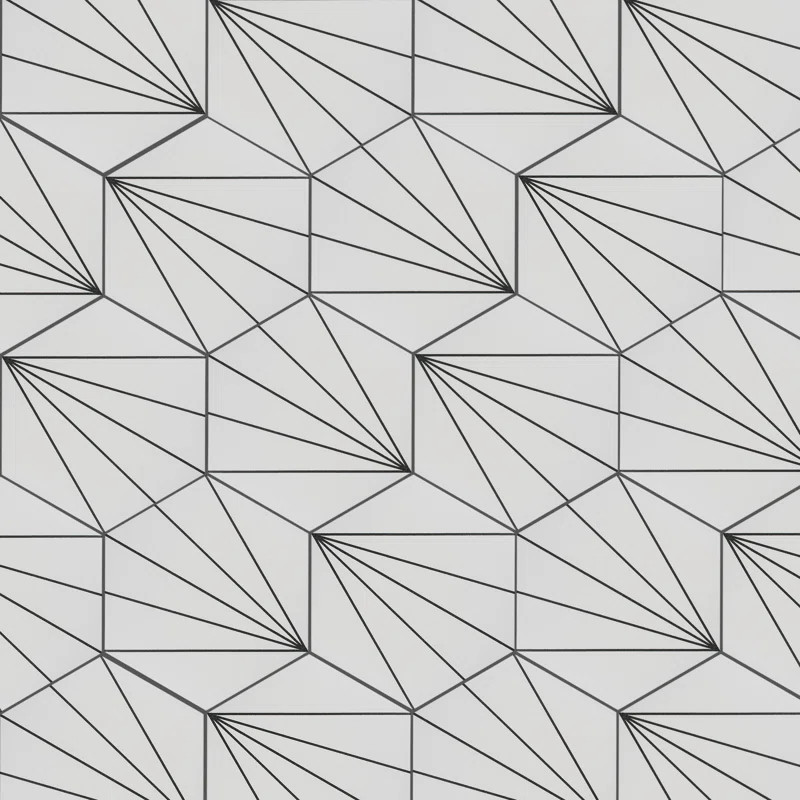 Misha 9" x 10" Porcelain Patterned Wall & Floor Tile | Wayfair North America