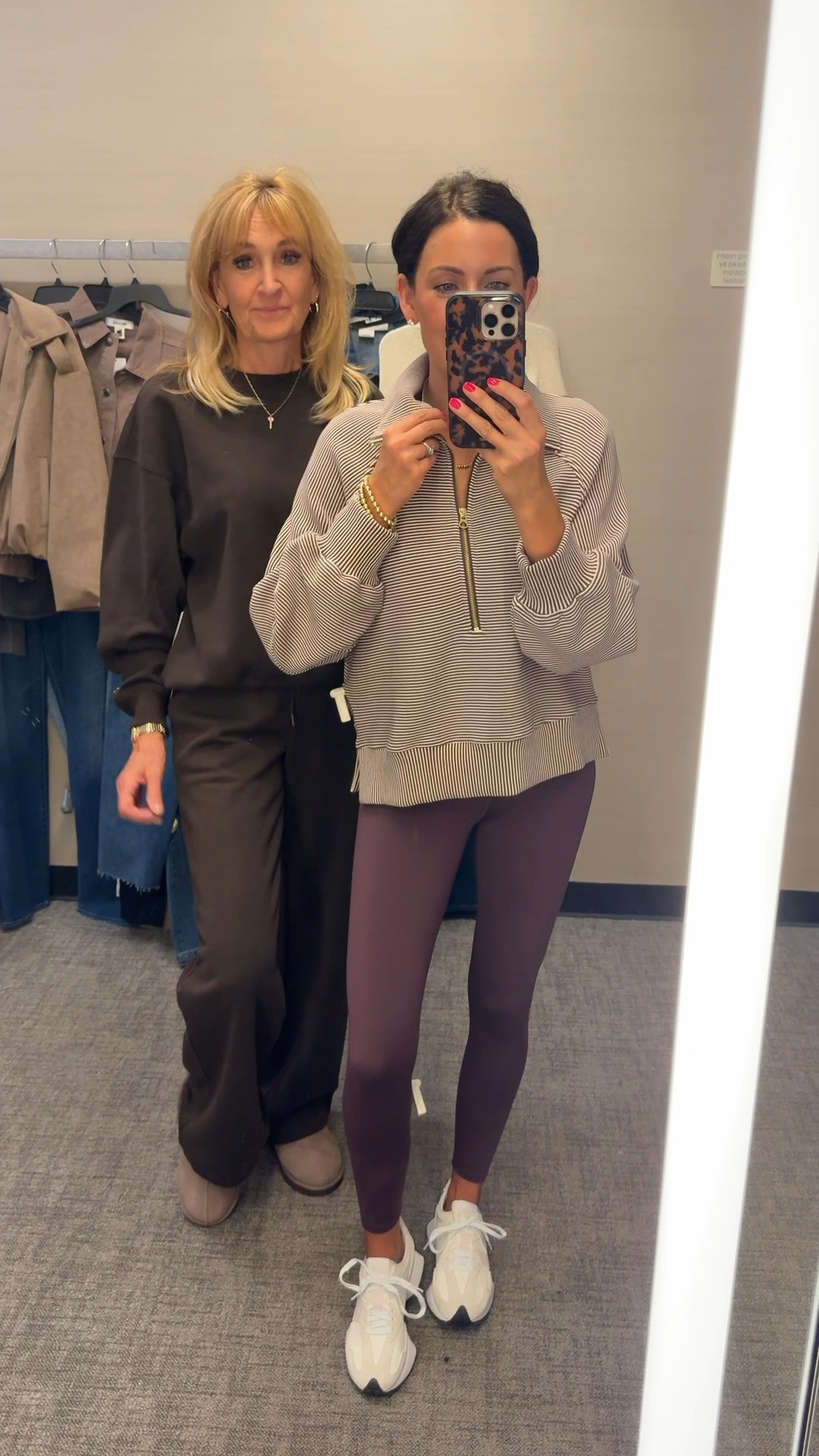 Mimi’s set-smalls in both, getting xs in pants
Kayla-small in both 
Uggs run tts 
327 sneakers run tts

#LTKootd #LTKSaleAlert #LTKSeasonal