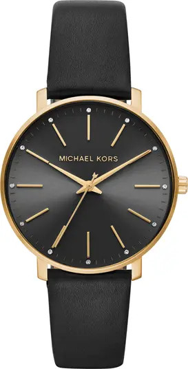 Pyper Leather Strap Watch, 38mm | Nordstrom Rack