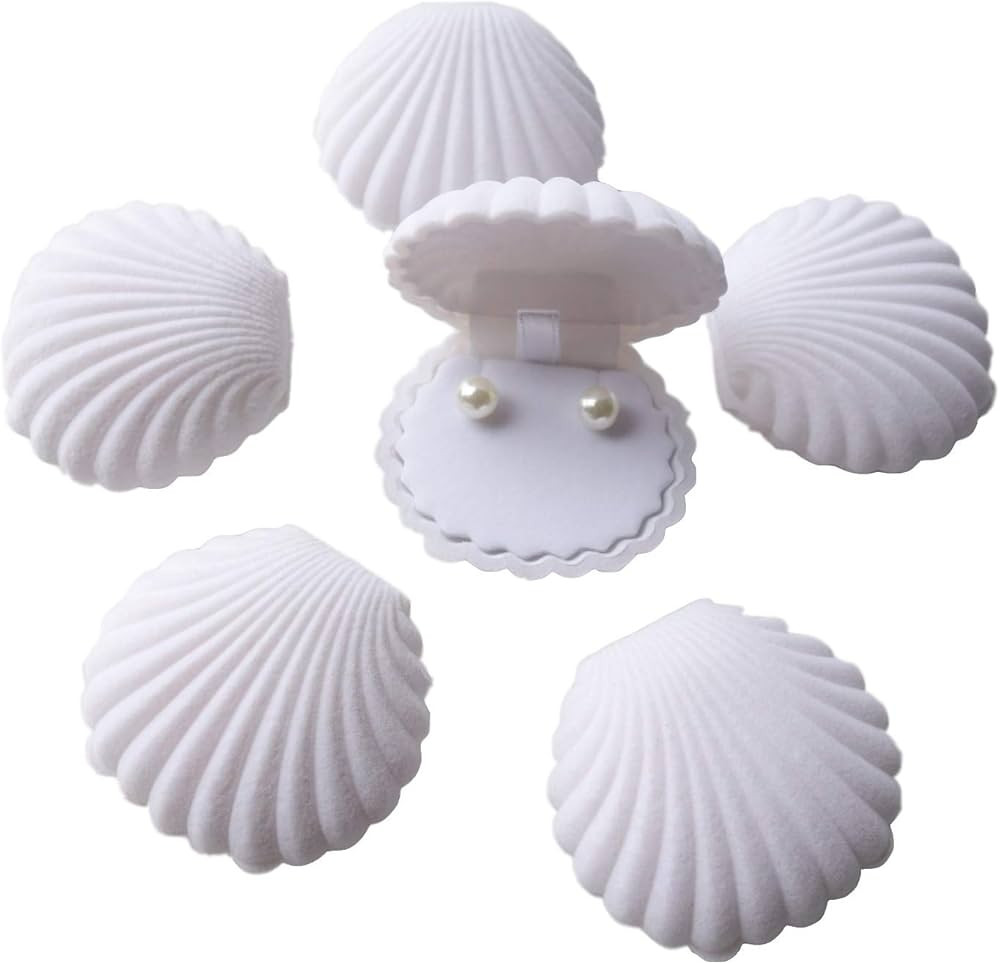 Pack of 6 Velvet Earring Gift Box Shell Jewelry Storage Case Showcase Display Organizer Box for N... | Amazon (US)