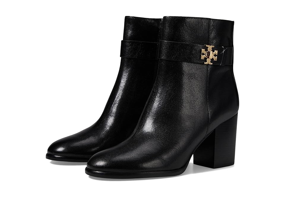 Tory Burch 80 mm T-Lock Heeled Ankle Boots Women's Boots Perfect Black : 9.5 M, Leather | Zappos