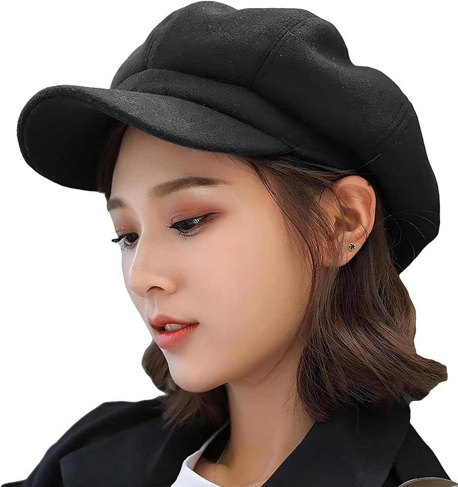 Women Beret Newsboy Hat - 8 Panels Beret Hats Vintage Cabbie Hat Octagonal Cap for Women Girl(Siz... | Amazon (US)