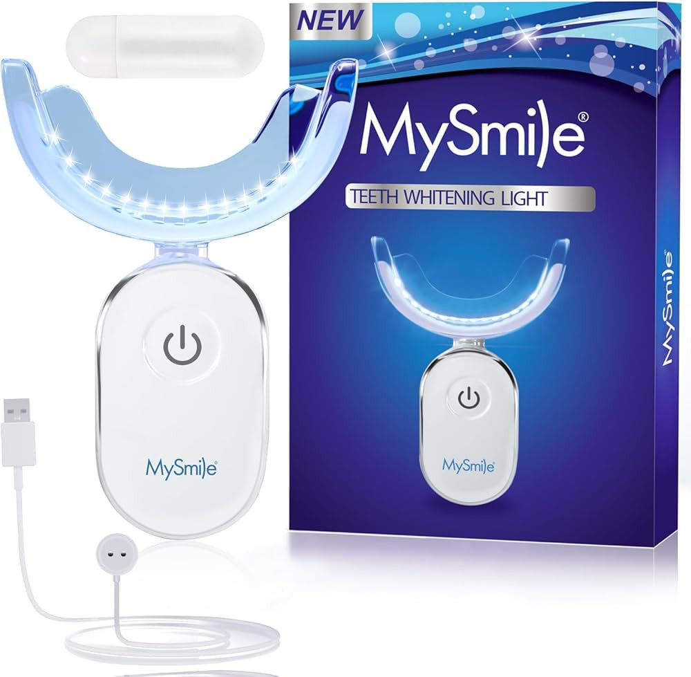 MySmile Teeth Whitening Accelerator Light, 28 LED Blue Light, Each 10 Minutes, USB Charger, Mouth... | Amazon (US)