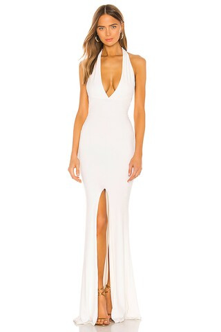Nookie x REVOLVE Illegal Halter Gown in White from Revolve.com | Revolve Clothing (Global)