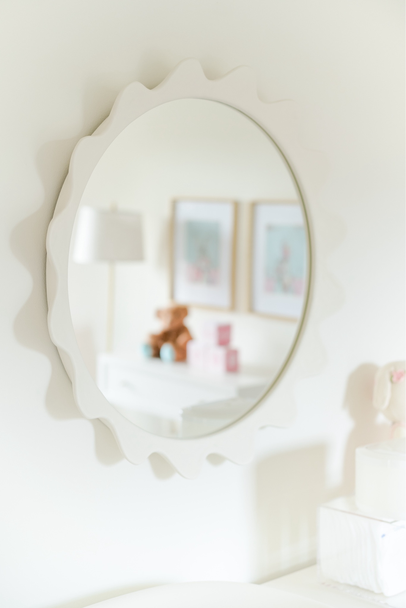 30.5"diam. x 2.5"d.
13.4 lbs.
Polyurethane leather frame.
Mirrored glass.
Hanging hardware included.


#LTKbaby #LTKkids #LTKhome