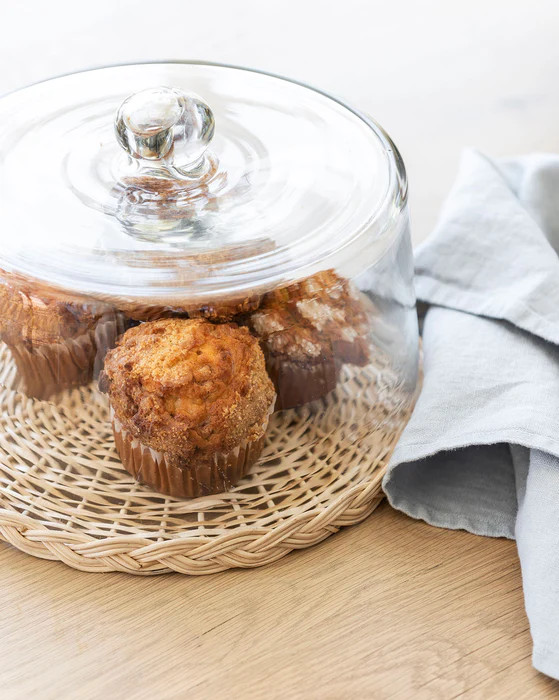 Woven Cane Pastry Cloche | McGee & Co.