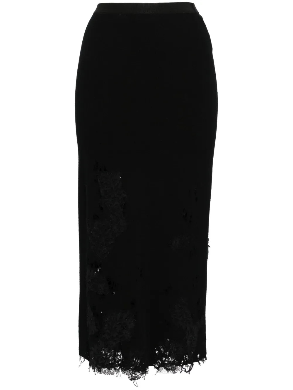 JNBY Strickrock Mit Spitze | Schwarz | FARFETCH | Farfetch Global