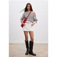 Stradivarius D62 denim skort White 14 | Stradivarius (UK)