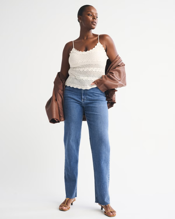 Women's Ultra High Rise 90s Straight Jean | Women's Bottoms | Abercrombie.com | Abercrombie & Fitch (US)