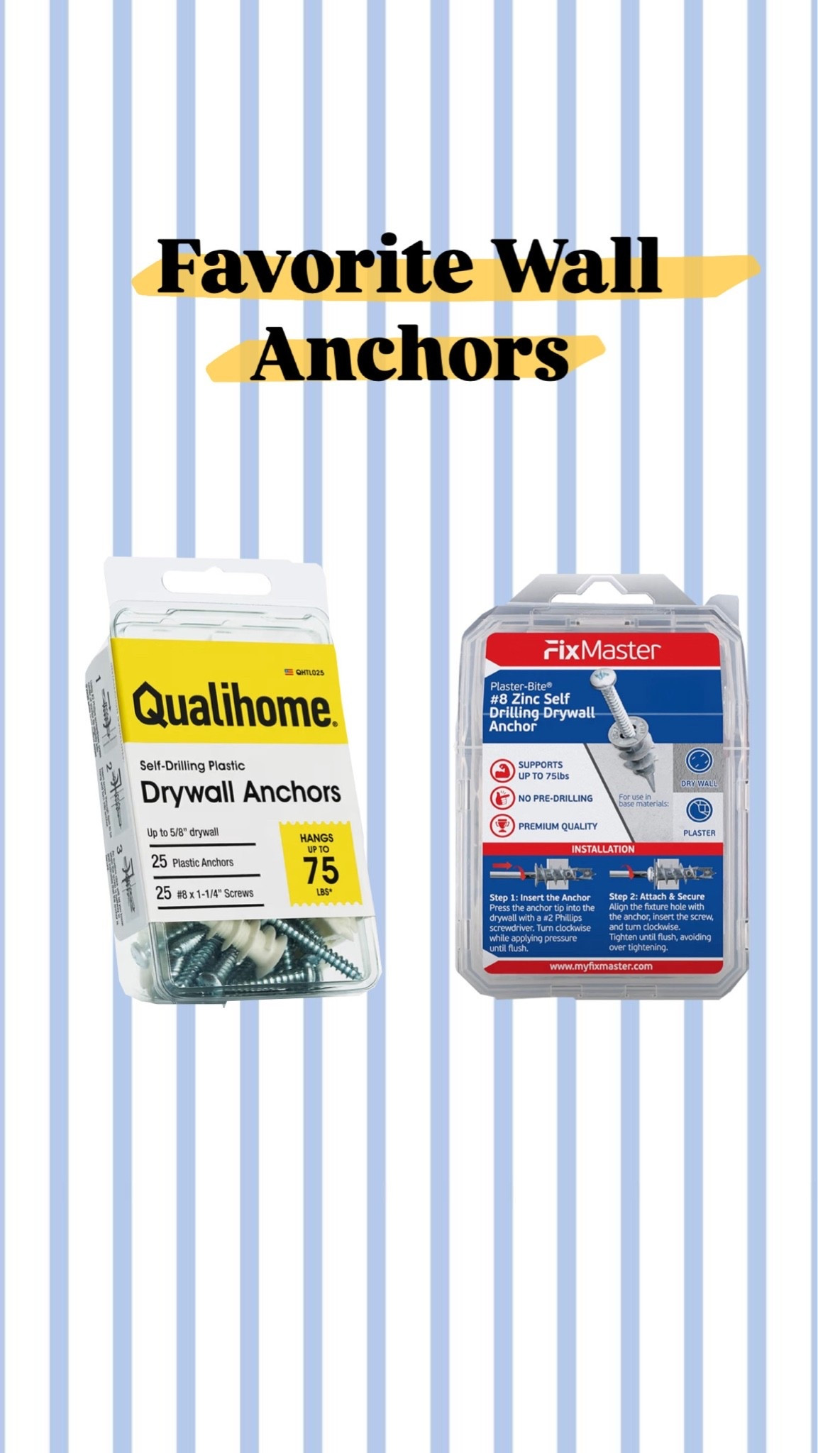 Best wall anchors for drywall

#LTKHome #LTKSaleAlert #LTKActive
