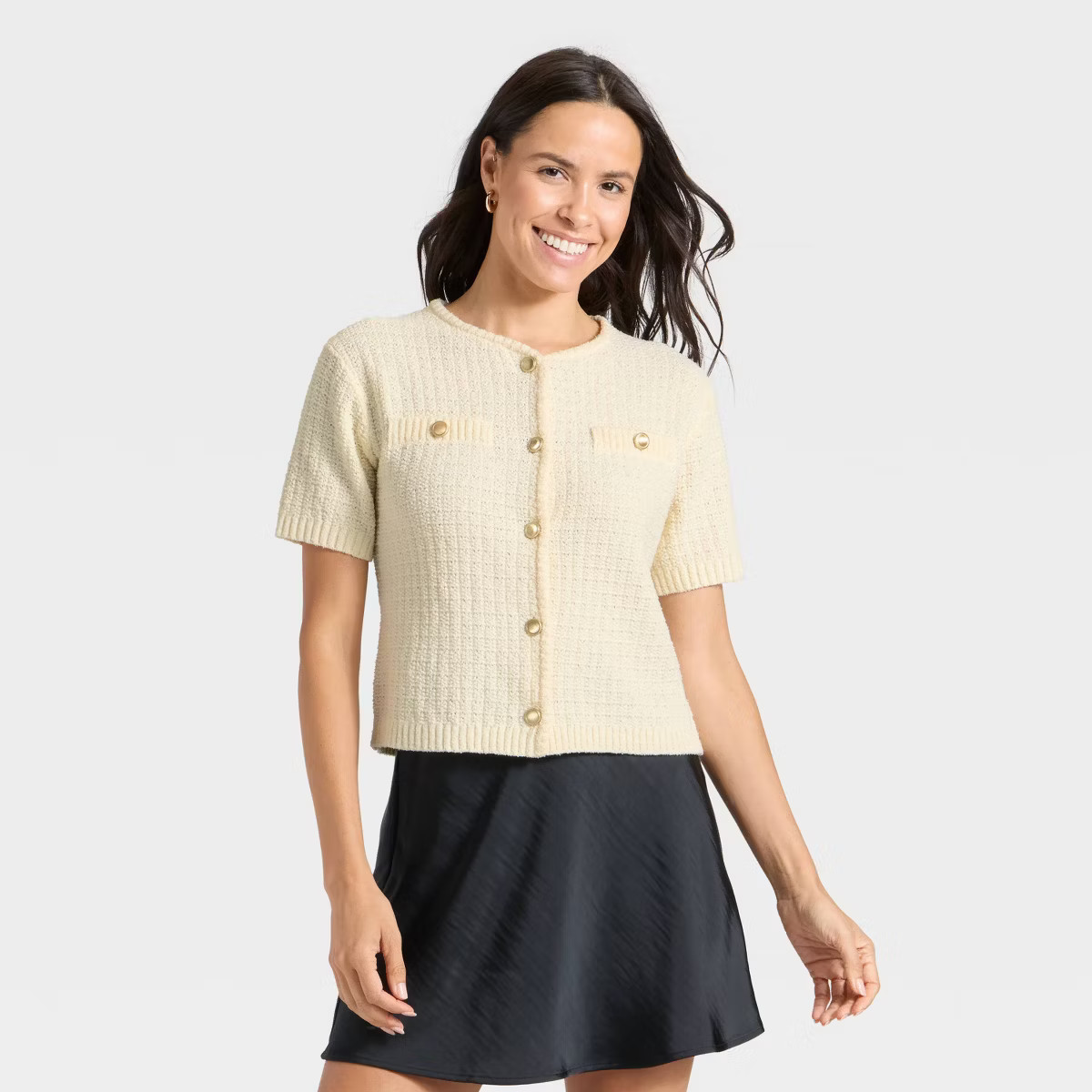 Women's Short Sleeve Lady Jacket Cardigan - A New Day™ | Target