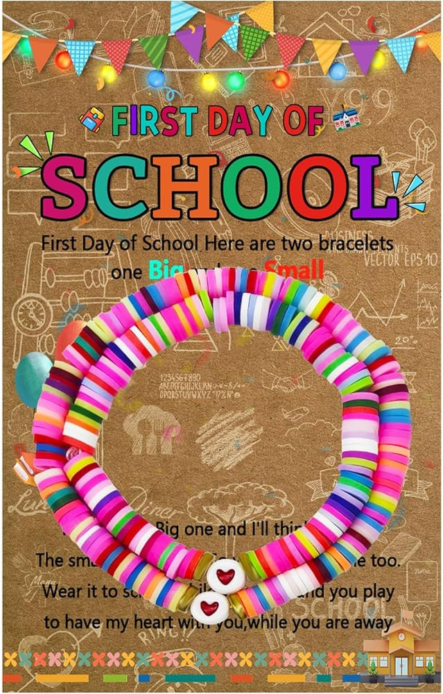 First Day of School Bracelet Back to School Bracelet Mommy and Me First Day of School Bracelets f... | Amazon (US)