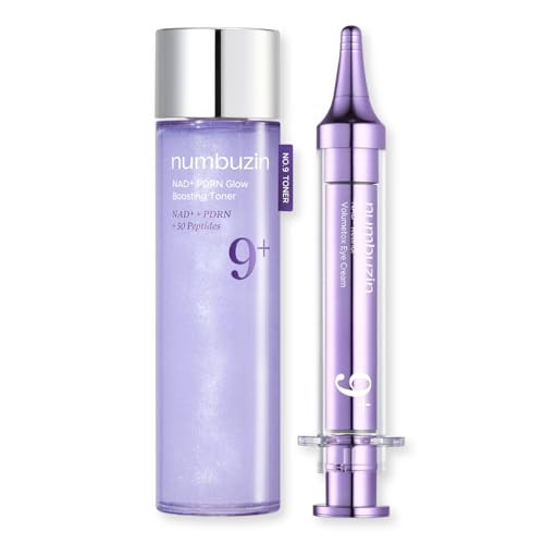 numbuzin No.9 Voluming Duo Set Korean Skin Care | Retinol, Peptides, Salmon PDRN, NAD | Firming, Dark Circles, Fine Lines, Elasticity | Amazon (US)