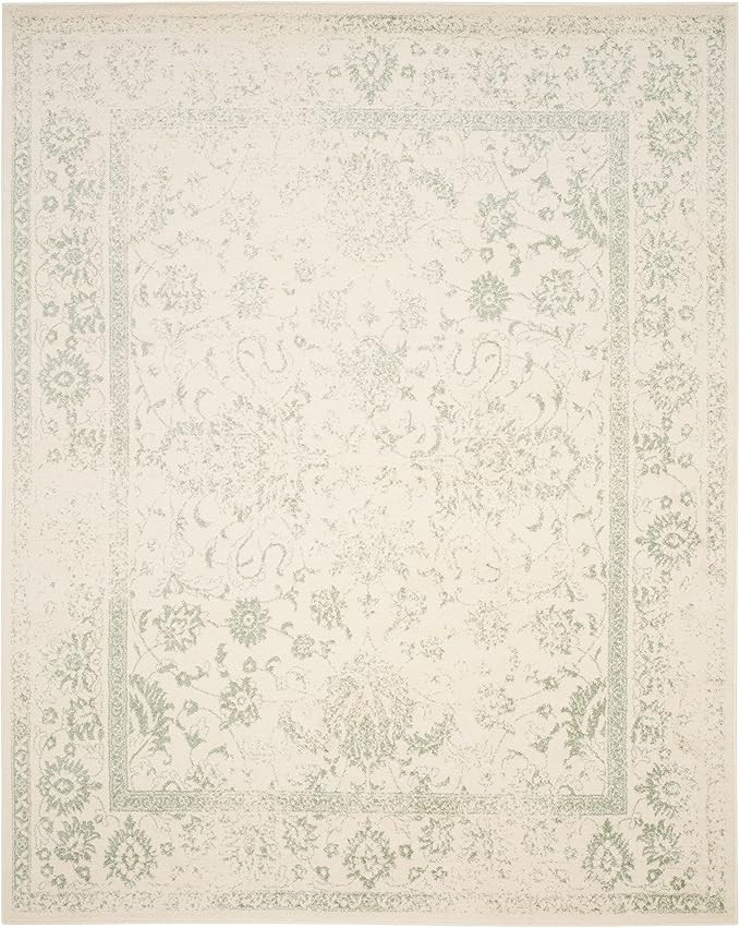 SAFAVIEH Adirondack Collection Area Rug - 8' x 10', Ivory & Sage, Oriental Distressed Design, Non... | Amazon (US)