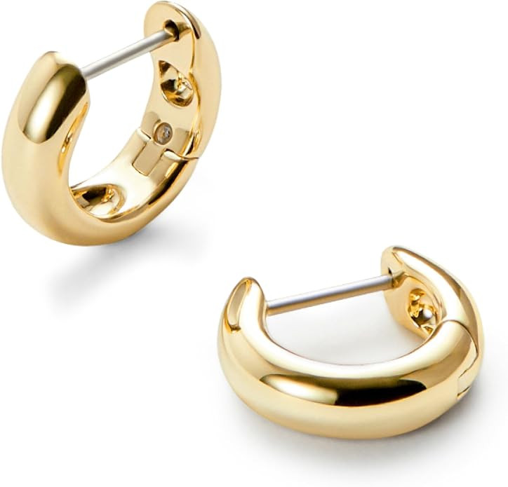 Ana Luisa Giulia Huggie Hoop Earrings for Women - Hypoallergenic Water-Resistant Tarnish-Free Chu... | Amazon (US)