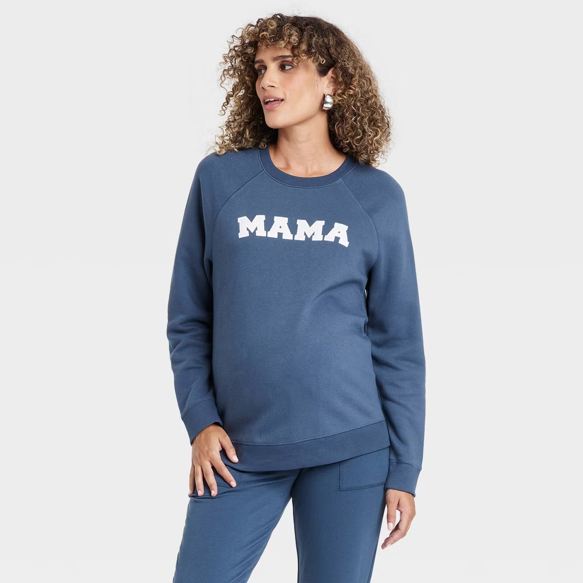 Graphic Maternity Sweatshirt - Isabel Maternity by Ingrid & Isabel™ Navy Blue | Target