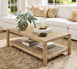 Bolinas Rectangular Woven Coffee Table (54") | Pottery Barn (US)