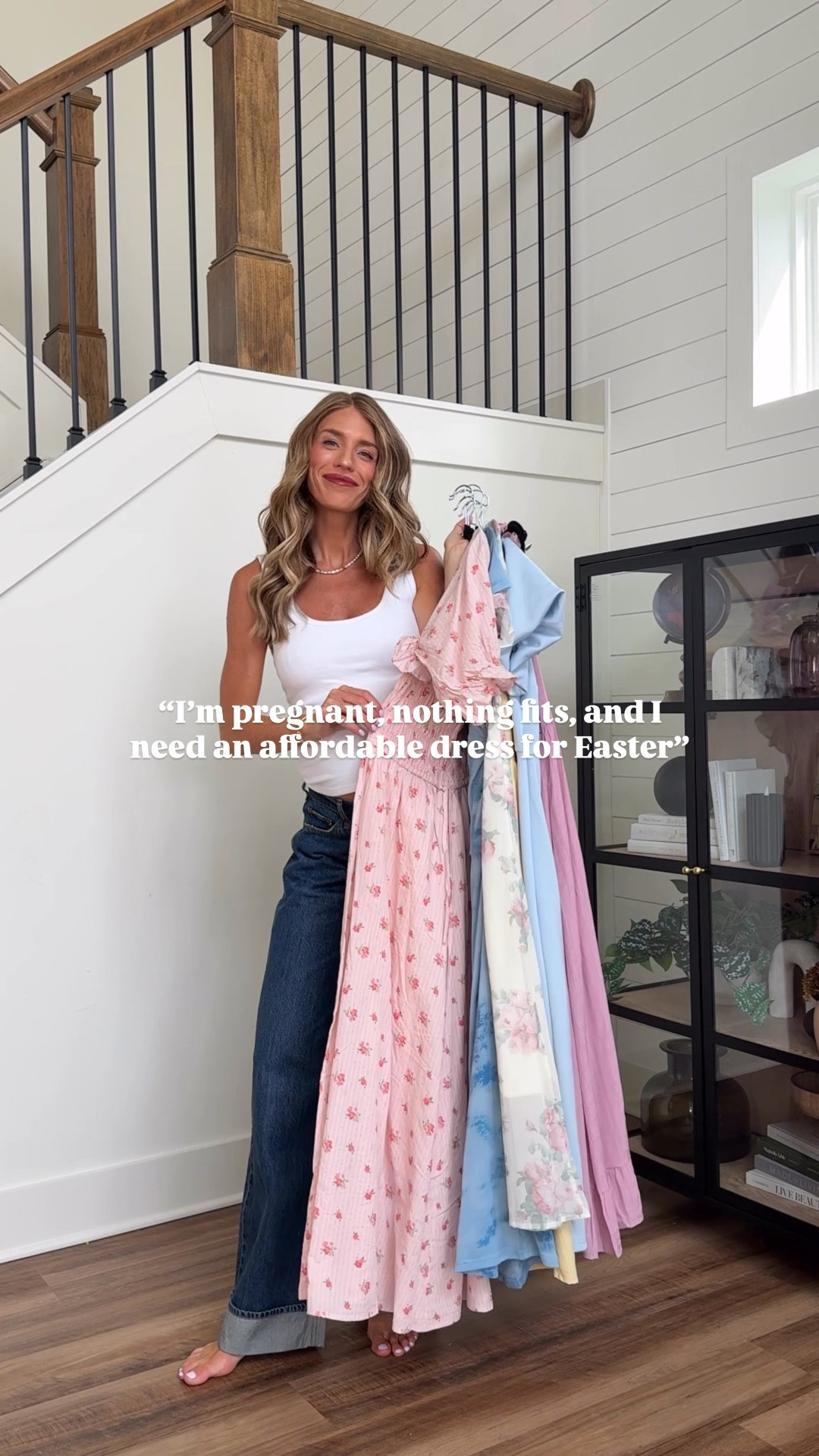 Bump friendly Easter dresses for spring! All from Amazon! Im usually a small but wearing a medium for height and bump. All have a stretch! The blue dress has rhe least amount of stretch but still enough for bump. 



Easter dresses 2026, easter outfit, church outfit, Easter outfit women, spring dresses, 